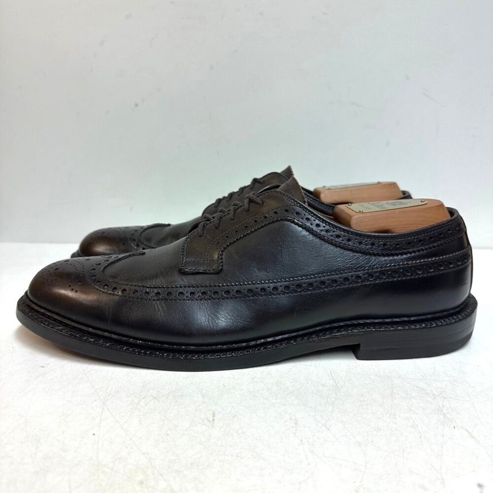 FULLY RESOLED Alden x J. Crew Dark Brown Longwing Wingtip Blucher 97572 USA 9 D